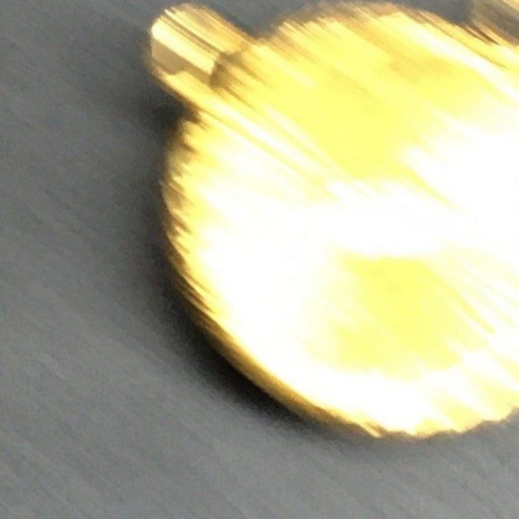 Napier Double Pendant Gold Domed Purple Glass Detailed Rope Edge Retro Classic - Picture 2 of 4